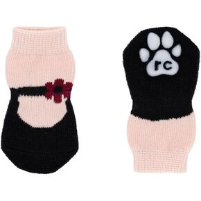 RC Pet Products Fun PAWks Anti-Slip, Stylish, Functional, Protective Dog Socks | X-Large, Mary Janes Pink