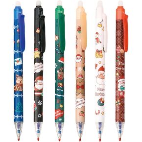 6 Pcs Cute Erasable Retractable Pens Capybara Erasable Gel Ink Pens Cartoon Pens 0.5mm Fine Point Blue Ink Pen Cartoon Writing Pen Office School Pens Women Girls Boys Pens (Blue Ink-Capybara)
