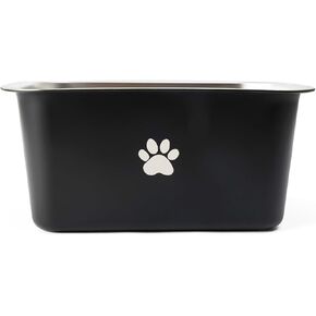 2.5 Gallons 40 Cup Non Slip Stainless Steel Large Dog Water Bowls, Outdoor Metal Dog Bowls Large Breed, High Capacity Water Bowl for Extra Large Big Giant Huge Dogs, Grey