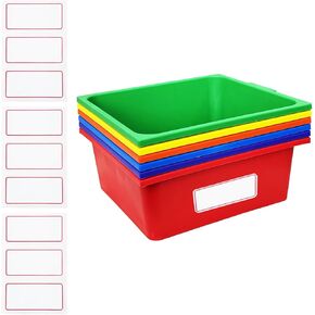 6 PCS Classroom Storage Bins,Classroom Bins,Plastic Cubby Bins,Book Baskets for Classroom Library,Classroom Organization Bins,Suitable for Classrooms, Homes, Kindergartens, etc.