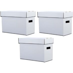 3 Pack Comic Book Storage Comic Book Box Holds 150-175 Comics Collapsible and Stackable Comic Short Box Moistureproof Comic Box Stackable Archival Cardboard