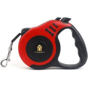 Best Dog Supplies Retractable Dog Leash - Automatic Telescopic Tractor Dog Tape, Pet Tape 10/16 FT Durable and Convenient Leash Anti-Slip Handle Safe Walking with Pet - Suitable for All Dogs Red