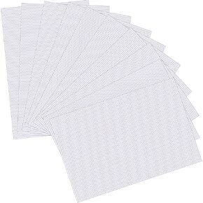 PAGOW 10 Sheets White Fursuit Eye Mesh, 11.8"x7.87" Waterproof Printable Eye Mesh, PVC Plastic Net for Furry Cosplay, Props, Fursuits, Crafts