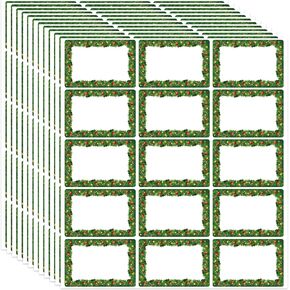 360 Pcs Christmas Name Tags Stickers, 3"×2" Self-Adhesive Christmas Gift Tags Stickers Christmas Labels Stickers Xmas Paper Gift Tag Sticker for Winter Christmas Wrap Gift Decor