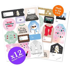 Big Dot of Happiness In My Christmas Era To and From Stickers, Assorted Holiday Gift Tag Labels, Concert Xmas Gift Labels, To and From Christmas Gift Stickers, 12 Sheets, 120 Stickers
