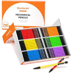 Shuttle Art Mechanical Pencils, 162 Pack Bulk Mechanical Pencils 0.7mm Medium Point, HB #2 Lead Pencils, Assorted Barrels, Office School Supplies