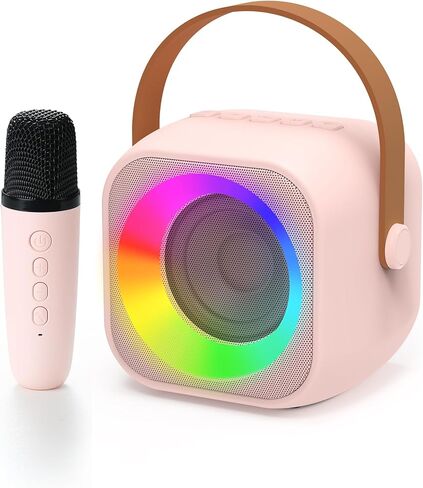 Karaoke Machine for Kids, Toys for 3-12 Years Old Girls Gifts, Kids Karaoke Microphone Machine Toy, Best Fun Christmas Birthday Gifts for 5 6 7 8 9 10 11 Years Teens Girl Boys Pink in Saudi Arabia