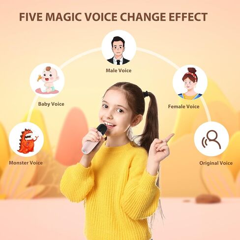 Karaoke Machine for Kids, Toys for 3-12 Years Old Girls Gifts, Kids Karaoke Microphone Machine Toy, Best Fun Christmas Birthday Gifts for 5 6 7 8 9 10 11 Years Teens Girl Boys Pink in Saudi Arabia