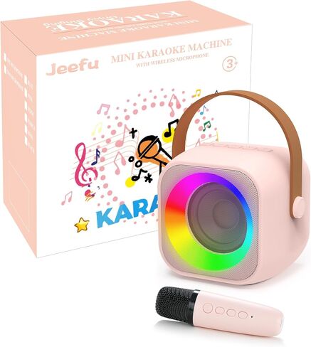 Karaoke Machine for Kids, Toys for 3-12 Years Old Girls Gifts, Kids Karaoke Microphone Machine Toy, Best Fun Christmas Birthday Gifts for 5 6 7 8 9 10 11 Years Teens Girl Boys Pink in Saudi Arabia
