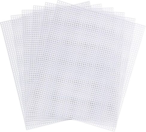 6pcs Plastic Mesh Canvas Sheets, 11.02x9.06in 5CT Plastic Mesh Canvas Plastic Mesh Canvas Sheets for Embroidery Plastic Mesh Screen for DIY Crochet Crafts(Transparent) in Saudi Arabia