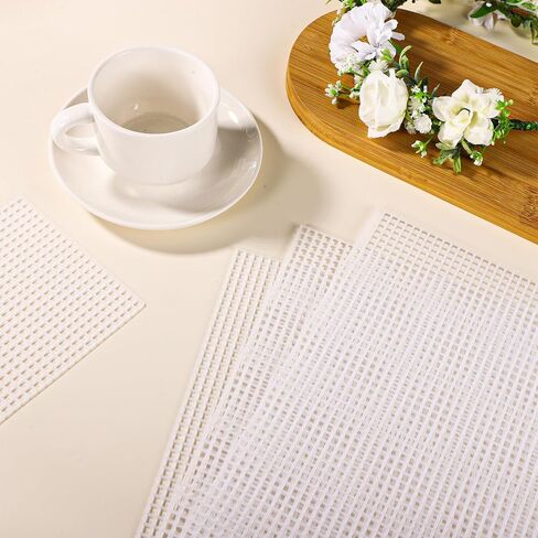 6pcs Plastic Mesh Canvas Sheets, 11.02x9.06in 5CT Plastic Mesh Canvas Plastic Mesh Canvas Sheets for Embroidery Plastic Mesh Screen for DIY Crochet Crafts(Transparent) in Saudi Arabia