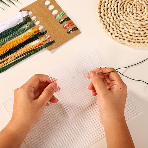 6pcs Plastic Mesh Canvas Sheets, 11.02x9.06in 5CT Plastic Mesh Canvas Plastic Mesh Canvas Sheets for Embroidery Plastic Mesh Screen for DIY Crochet Crafts(Transparent) in Saudi Arabia
