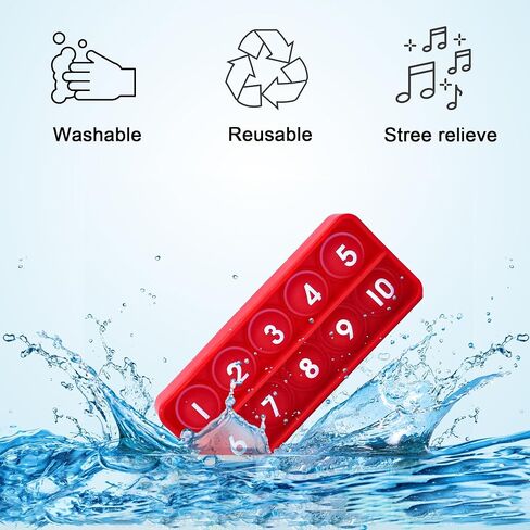 Ten Frame Pop Math Manipulatives - Set of 6 Silicone Fidget Toys for Kindergarten Classrooms - Engaging Educational Counting & Addition Toys for Kids 3 4 5 Years Old in Kuwait