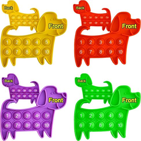 Ten Frame Pop Math Manipulatives - Set of 6 Silicone Fidget Toys for Kindergarten Classrooms - Engaging Educational Counting & Addition Toys for Kids 3 4 5 Years Old in Kuwait