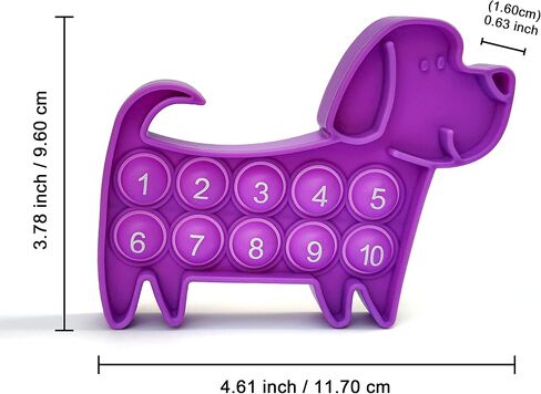 Ten Frame Pop Math Manipulatives - Set of 6 Silicone Fidget Toys for Kindergarten Classrooms - Engaging Educational Counting & Addition Toys for Kids 3 4 5 Years Old in Kuwait