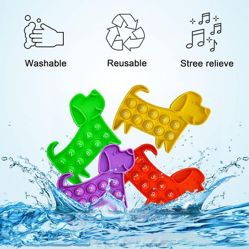 Ten Frame Pop Math Manipulatives - Set of 6 Silicone Fidget Toys for Kindergarten Classrooms - Engaging Educational Counting & Addition Toys for Kids 3 4 5 Years Old in Kuwait