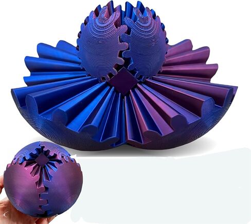 3D Printed Gear Ball, Cube Fidget Toy, Stress Relif Ball, GearSphere Desk Toy, Anxiety Relaxing Toy for Adults at Work/Study/Travel (Green) in Saudi Arabia