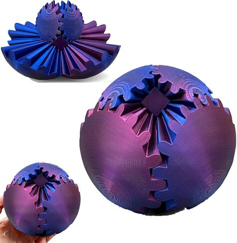 3D Printed Gear Ball, Cube Fidget Toy, Stress Relif Ball, GearSphere Desk Toy, Anxiety Relaxing Toy for Adults at Work/Study/Travel (Green) in Saudi Arabia