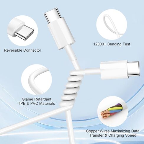 شاحن سريع iPhone، شاحن iPhone شحن سريع شاحن USB C مزدوج المنفذ [معتمد من Apple MFi] 2 حزمة 2 في 1 محول شاحن Apple سريع كابل لايتنينج 6FT لهاتف iPhone 14 ProMax/13Pro/12 Mini/11/XR/SE in Kuwait