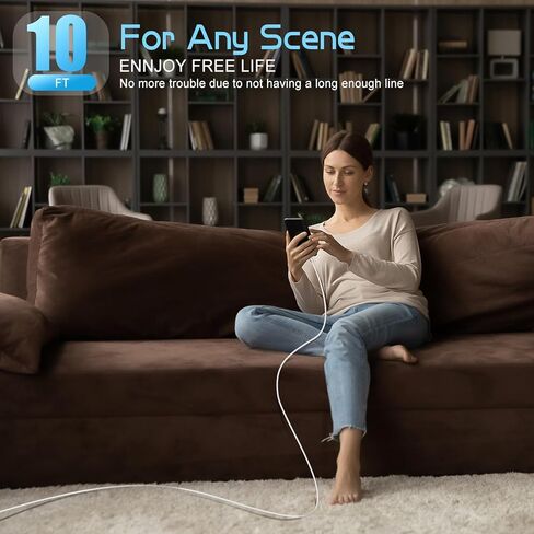 شاحن سريع iPhone، شاحن iPhone شحن سريع شاحن USB C مزدوج المنفذ [معتمد من Apple MFi] 2 حزمة 2 في 1 محول شاحن Apple سريع كابل لايتنينج 6FT لهاتف iPhone 14 ProMax/13Pro/12 Mini/11/XR/SE in Kuwait