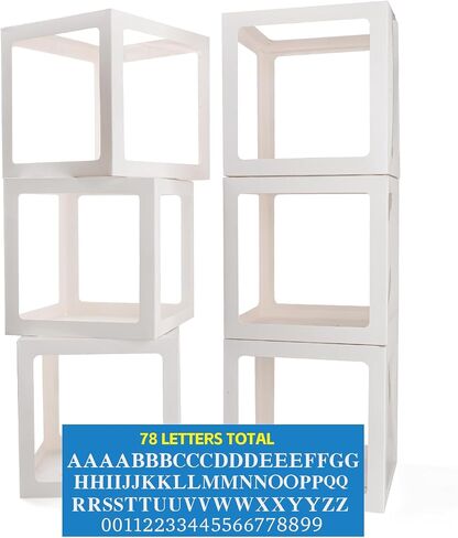 Baby Boxes with 30 PCS Letters, 4 Transparent Balloon boxes for Gender Reveal Birthday Wedding Baby Shower Decorations in Saudi Arabia