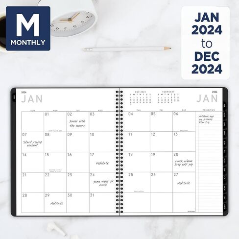 AT-A-GLANCE 2025 Planner, Monthly, 9" x 11", Large, Contemporary Lite, Black (7026XL0525) in Saudi Arabia