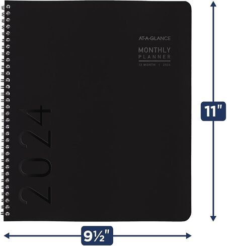 AT-A-GLANCE 2025 Planner, Monthly, 9" x 11", Large, Contemporary Lite, Black (7026XL0525) in Saudi Arabia