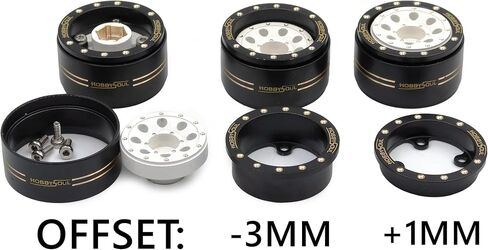 عجلات وإطارات نحاسية 1.0 من HOBBYSOUL RC، بطول 64 مم 1.0 إطارات طينية وإطارات ثقيلة 1.0 عجلات قابلة للتعديل لزاحف RC الصغير 1/18 TRX4M 1/24 SCX24 in Kuwait