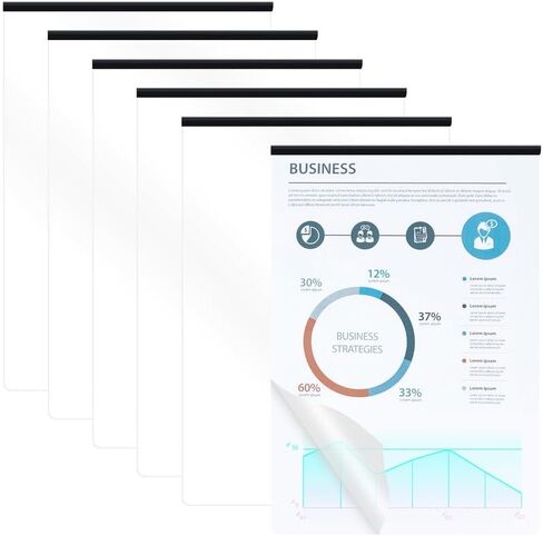25 Pcs 11 x 17 Inch Report Covers with Black Sliding Bar, Clear Report Covers for A3 Size Paper, 90 Sheet Capacity, Suitable for Resume Document Contract Presentations Proposal in Saudi Arabia
