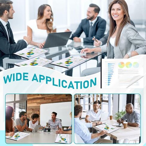 25 Pcs 11 x 17 Inch Report Covers with Black Sliding Bar, Clear Report Covers for A3 Size Paper, 90 Sheet Capacity, Suitable for Resume Document Contract Presentations Proposal in Saudi Arabia