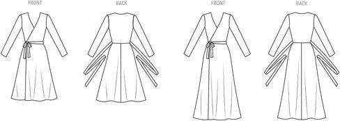 Vogue V2000H5 Misses' Wrap Dress Sewing Pattern Packet by Diane Von Furstenberg, Design Code V2000, Sizes 6-8-10-12-14 in Saudi Arabia