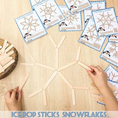 36 مجموعة من أدوات حرفة الشتاء، حرفة ندفة الثلج، حرفة عيد الميلاد، حرفة ندفة الثلج، اصنع بنفسك بطاقات البطريق الخشبية الخاصة بالمشروعات الفنية المنزلية في الشتاء، مستلزمات التعليم in Kuwait
