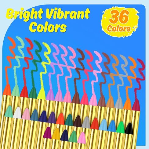 36 قطعة من طلاء الوجه من LOKIPA، أقلام تلوين للوجه والجسم آمنة وغير سامة، طلاء الوجه للأطفال مع 5 ملصقات لمستلزمات حفلات مكياج عيد الميلاد، المهرجانات، هدايا للأطفال in Kuwait