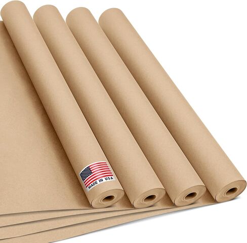 24" x 1200" (100 ft) Natural Kraft Paper Roll – Non-Toxic, Odorless, 100% Recyclable Packing Paper, Brown Wrapping Paper for Shipping, Packaging, Crafting & Gift Wrapping in Saudi Arabia