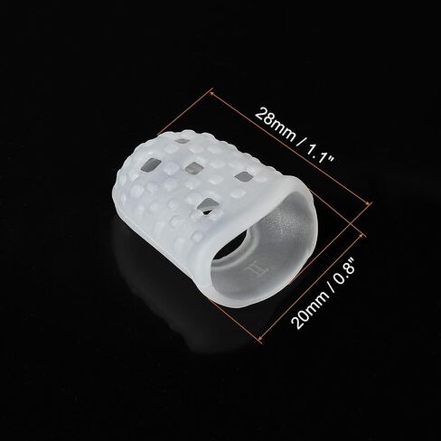 PATIKIL Finger Tips Anti Slip Fingertip Protector, 20 Pack 28mm Silicone Finger Guard for Paper Sorting Sewing Guitar Playing, Pink M Size in Kuwait