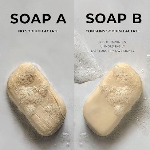 SODIUM LACTATE for Soap Making & Lotions | 60% USP Pure Natural Preservative | Harder Bar of Soap, Bigger Yield, Faster Cure Time, Provides Moisture | 32 oz in Saudi Arabia