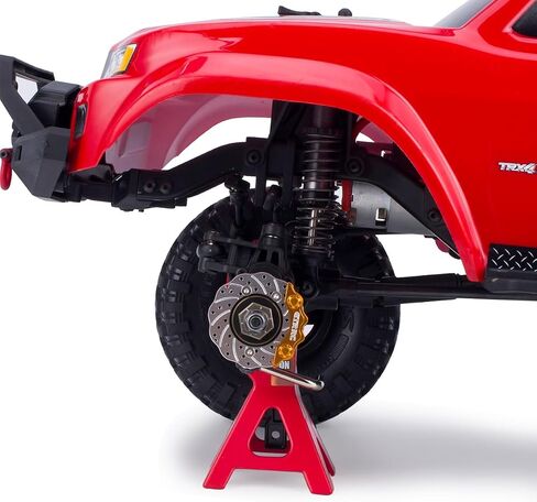 قرص فرامل GTRRC TRX4 مع قرص فرامل نحاسي لمحور البوابة النحاسية لـ TRX-4 1/10 RC Rock Crawler Traxxas TRX4 TRX6 ترقية محور الهيكل (أحمر B) in Saudi Arabia