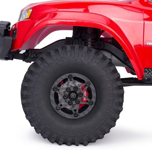 قرص فرامل GTRRC TRX4 مع قرص فرامل نحاسي لمحور البوابة النحاسية لـ TRX-4 1/10 RC Rock Crawler Traxxas TRX4 TRX6 ترقية محور الهيكل (أحمر B) in Saudi Arabia