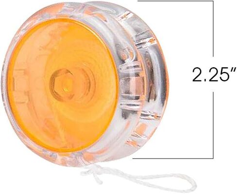 ArtCreativity Color Tinted Crystal Yoyos for Kids, Pack of 12, Plastic Yo-Yo Toys in Assorted Colors, Fun Birthday Party Favors, Goodie Bag Fillers, Holiday Stocking Stuffers, Classroom Prizes in Saudi Arabia