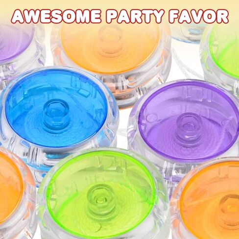 ArtCreativity Color Tinted Crystal Yoyos for Kids, Pack of 12, Plastic Yo-Yo Toys in Assorted Colors, Fun Birthday Party Favors, Goodie Bag Fillers, Holiday Stocking Stuffers, Classroom Prizes in Saudi Arabia