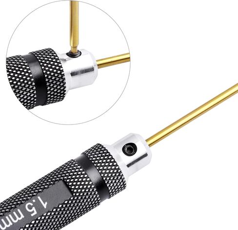 HobbyPark RC Hex Driver Set 1.5mm 2.0mm 2.5mm 3.0mm 4pcs Hex Allen Screwdriver Kit, Screw Tray, Hex Wrench Tool Kit for Multi-Axis FPV Racing Drone RC Quadcopter Helicopter Car Models in Kuwait