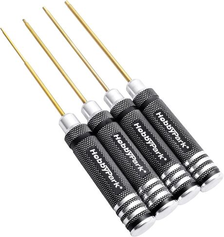 HobbyPark RC Hex Driver Set 1.5mm 2.0mm 2.5mm 3.0mm 4pcs Hex Allen Screwdriver Kit, Screw Tray, Hex Wrench Tool Kit for Multi-Axis FPV Racing Drone RC Quadcopter Helicopter Car Models in Kuwait