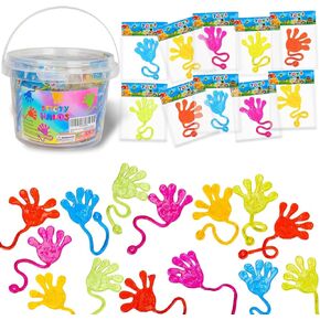 36PCS Glitter Sticky Hands for Kids Party Favors Goodie Bag Filler Birthday Supplies Valentine School Classroom Exchange Gift