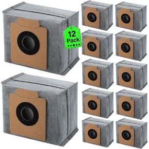 12 pack Replacement irobot Vacuum Bags, Compatible with irobot Roomba i7, i7+,i3, i3+, i8, i8+, i4, i4+, i6, i6+,i1+, j7, j7+, Replacement Automatic Dirt Disposal Dust Bags with Eco-friendly Cardboard