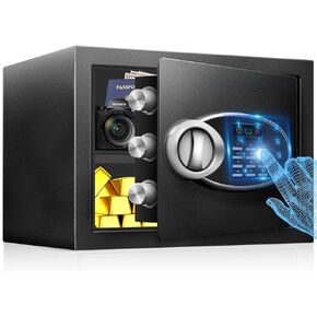 Safe Box Fireproof Waterproof for Home Office -2.5 Cu.Ft Personal Fire proof Safety Box with Electronic Keypad, Security Box with Double Safety Key Lock and Password for Money Document