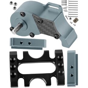 RC LCG Transmission Gearbox Upgrades Part for 1/10 Axial SCX10 SCX10 II 90046 SCX10 III AXI03007 RC Crawler Car,Aluminum Low Center of Gravity highperformance Transmission Gearbox,Black