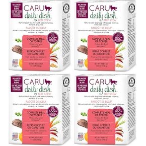 Caru - Daily Dish Beef Stew - Healthy Functional Wet Dog Food or Food Topper - 12 oz Cartons - Pack of 4