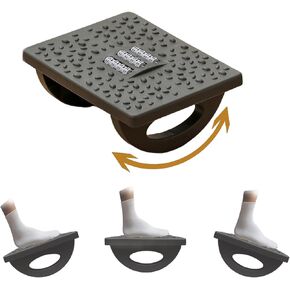 Foot Rest for Under Desk at Work,Rocking Footrest with Roller Massager,Ergonomic Design&Leg Movement to Relieve Physical Stress for Sitting at Office&Home,Best Gift (Black)