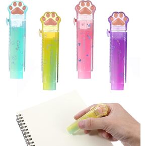 Cute Retractable Erasers, Kawaii Cat Paw Eraser for Kids, Push-Pull Fun erasers for Students Writing, Drawing Aesthetic Erasers for School/Office Supplies
