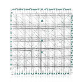 Acrylic Quilting Ruler 12.5" x 12.5" – Slotted Non-Slip Ruler for Quilting, Sewing, Patchwork & Crafts – Clear Grid Lines for Precision Patterns